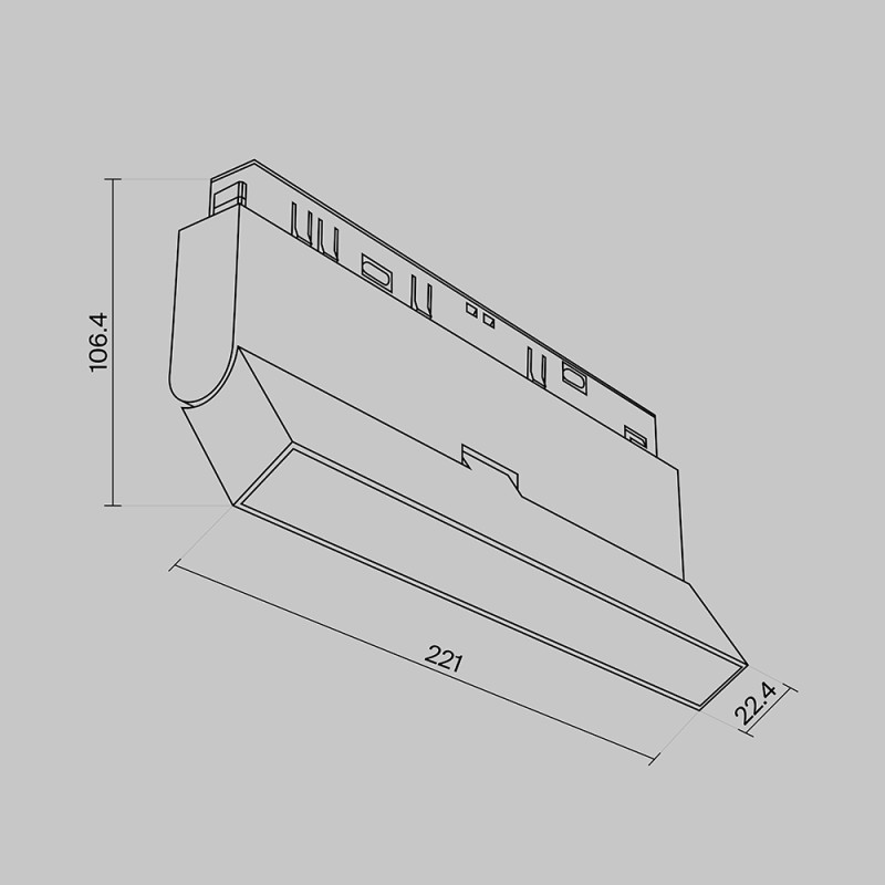 Трековый светильник Basis Exility 3000-6000K 12Вт 120° Dim Dali 10,8*2,3*22,1 см, LED*12W TR036-4-12WTW-DD-B Maytoni, Черный