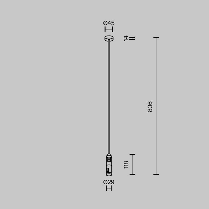 Стойка 2,9*2,9*80,6 см, Maytoni Technical Magnetic trаck system Flarity латунь TRA159C-D1-BS латунный