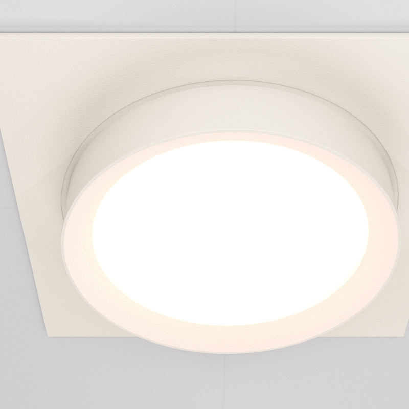 Светильник 11 см, Maytoni Downlight Hoop DL086-GX53-SQ-W, белый