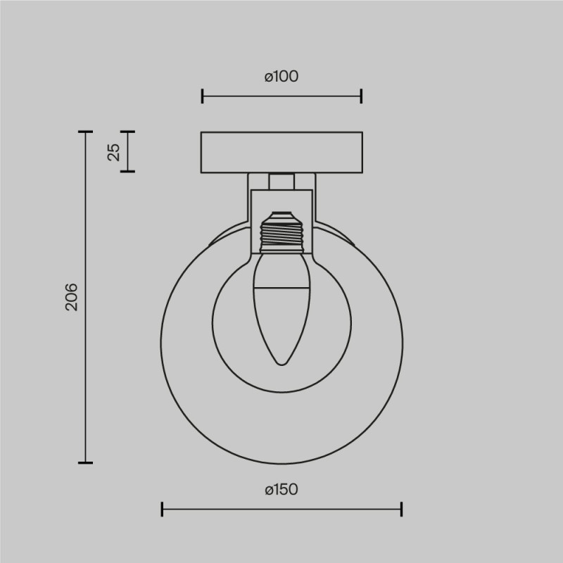 Бра 20,6*15*15*15 см, 1 G9*20W Basic form MOD521WL-01G1 Maytoni, Золото