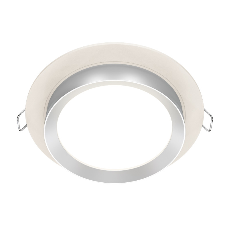 Светильник 11 см, Maytoni Downlight Hoop DL086-GX53-RD-WS, белый-серебро