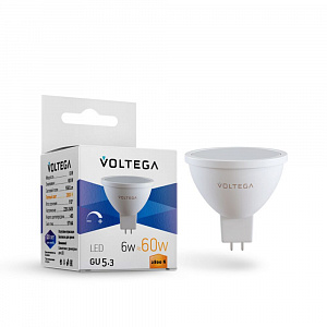 7170 Лампа светодиодная диммируемая Voltega Simple 6W 550Lm 2800K 110° GU5.3