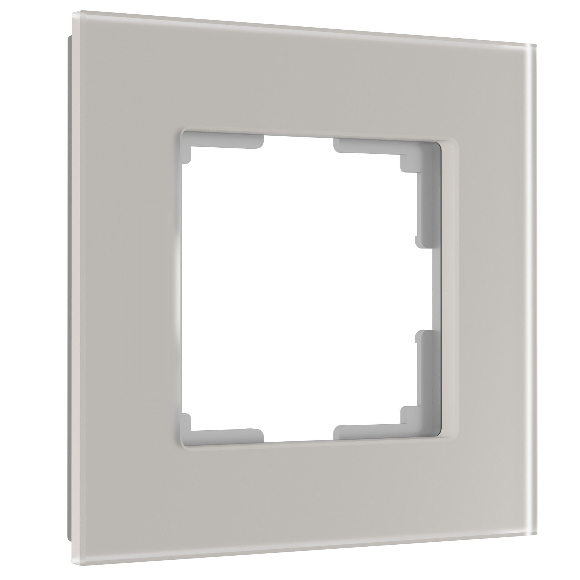 Рамка на 1 пост Senso (дымчатый, стекло soft-touch) Werkel W0013117, 4690389206399