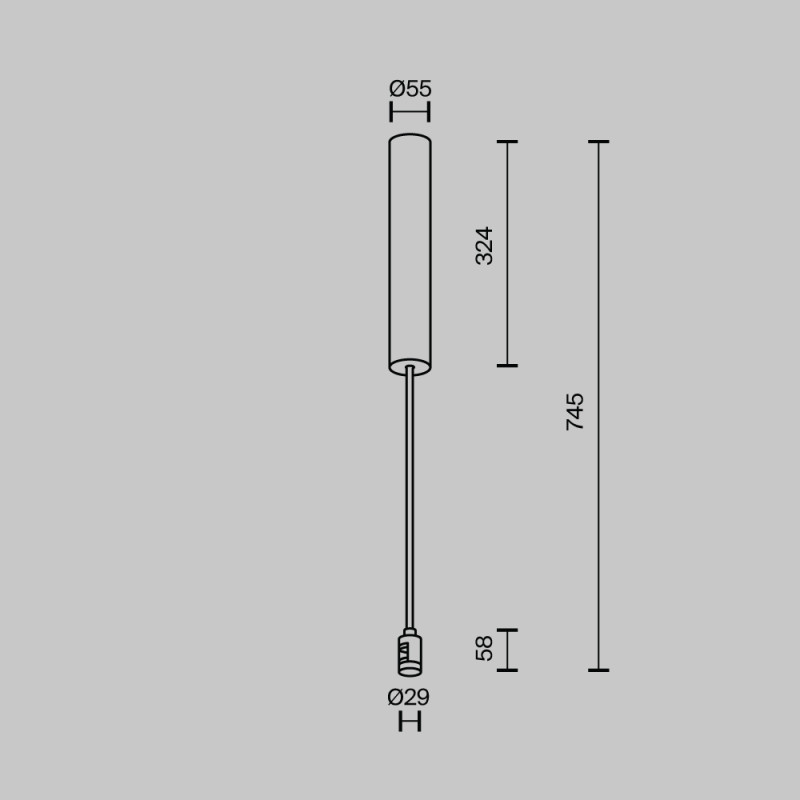 Стойка 2,9*2,9*74,5 см, Maytoni Technical Magnetic trаck system Flarity латунь TRA159C-BB1-BS латунный