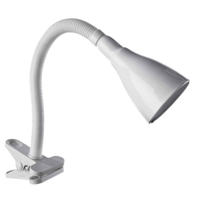 Офисная настольная лампа на прищепке Arte lamp Cord A1210LT-1WH белый