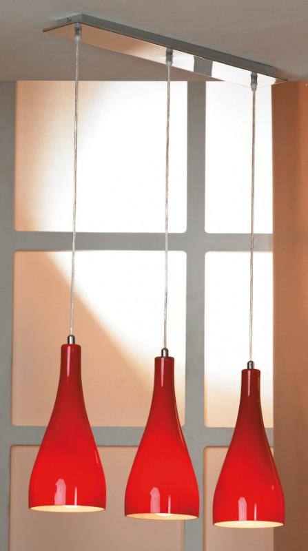 Светильник подвесной Lussole LSF-1156-03 Rimini красный