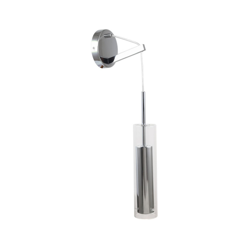 Бра Favourite Aenigma 2555-1W, D180*W120*H590, хром, внешний стеклянный плафон, лампу можно менять