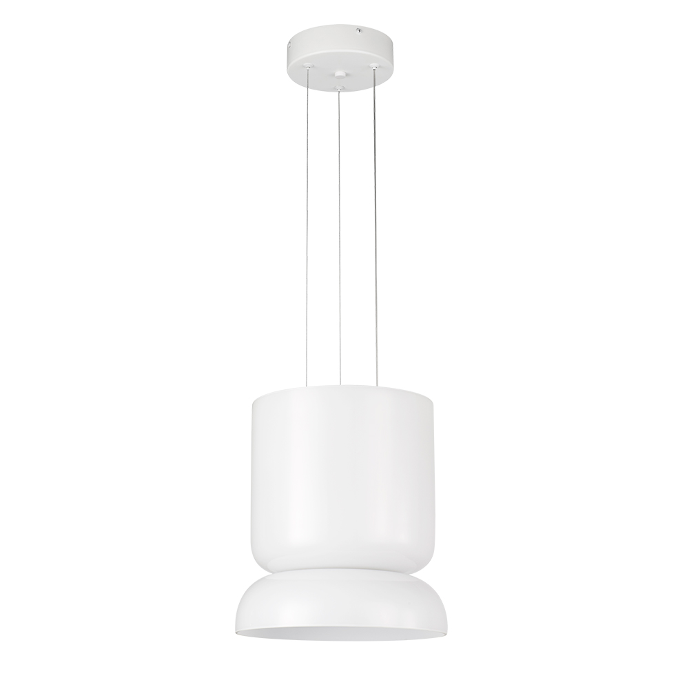 Светильник подвесной 27*30 см, 1 LED*10W, 4000 К, Divinare Opal 5247/33 SP-10, Белый