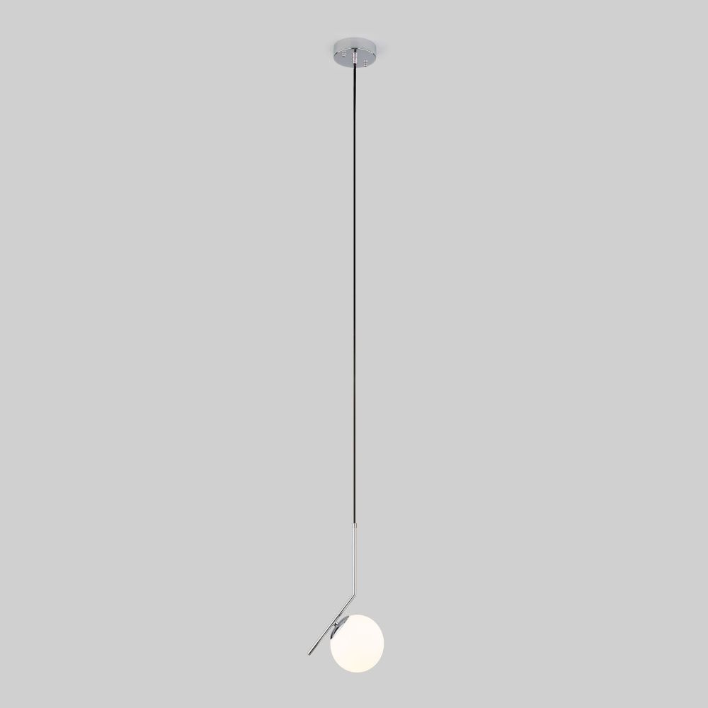 Подвесной светильник с тросом 1,8 м 15 см Eurosvet Frost Long 50159/1 хром