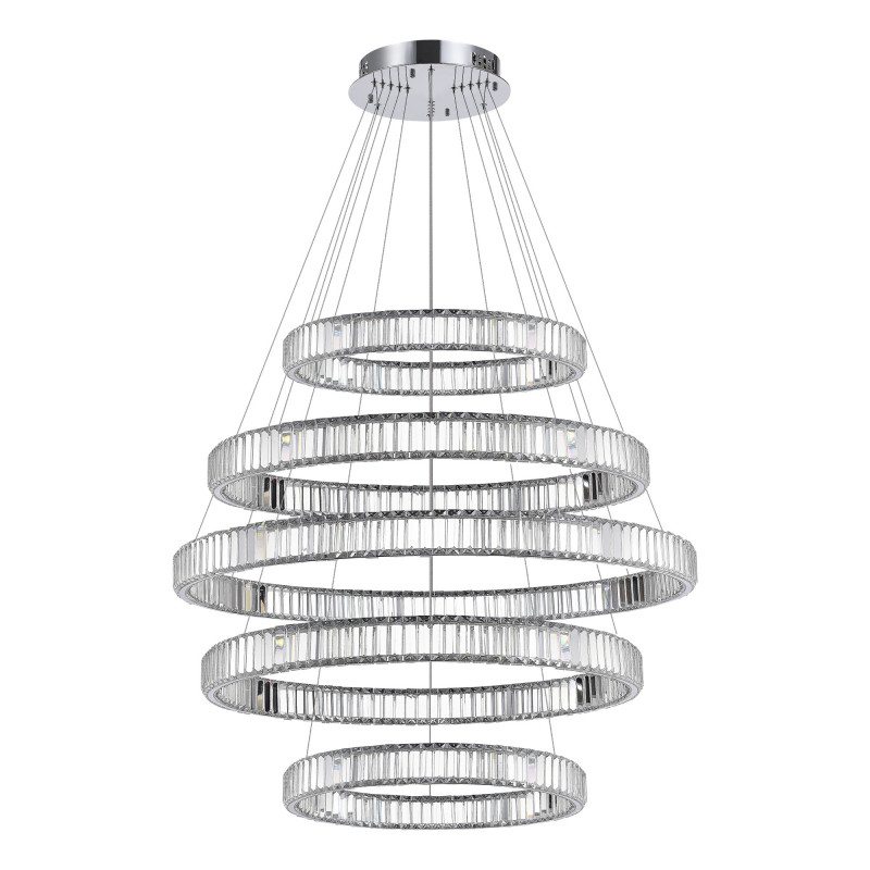 Люстра подвесная 100*100 см, 1*LED 255W 4000K хром ST Luce Tivoli SL1622.103.05