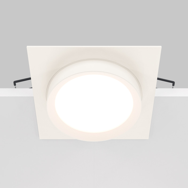 Светильник 11 см, Maytoni Downlight Hoop DL086-GX53-SQ-W, белый