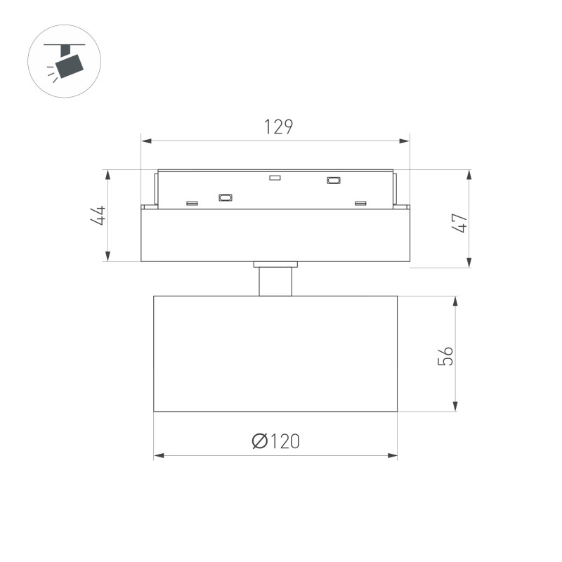 Светильник MAG-ORIENT-RONDO-R120-15W Day4000-MIX (BK, 110 deg, 48V, TUYA Zigbee) (Arlight, IP20 Металл, 5 лет) 048357