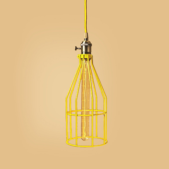 Светильник подвесной LOFT HOUSE P-62/1, диаметр 14 см, желтый