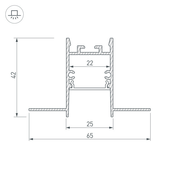 Профиль SL-COMFORT22-FANTOM-2000 ANOD (Arlight, Алюминий) 033275