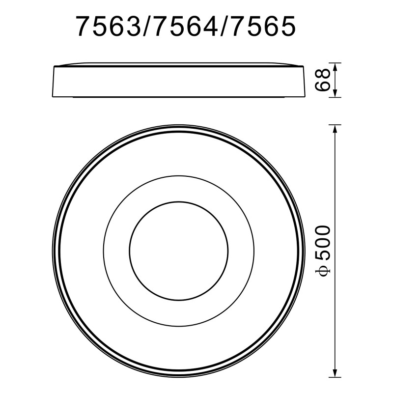 Светильник *50*6,8 см, LED *  80W, 3000К-6000К Mantra Coin 7565, коричневый