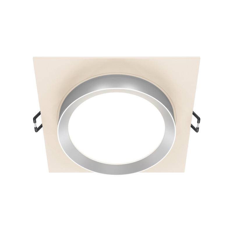 Светильник 11 см, Maytoni Downlight Hoop DL086-GX53-SQ-WS, белый-серебро