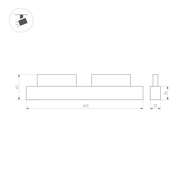 Светильник MAG-ORIENT-LASER-L465-16W Warm3000 (WH, 24 deg, 48V, DALI) (Arlight, IP20 Металл, 5 лет) 035851