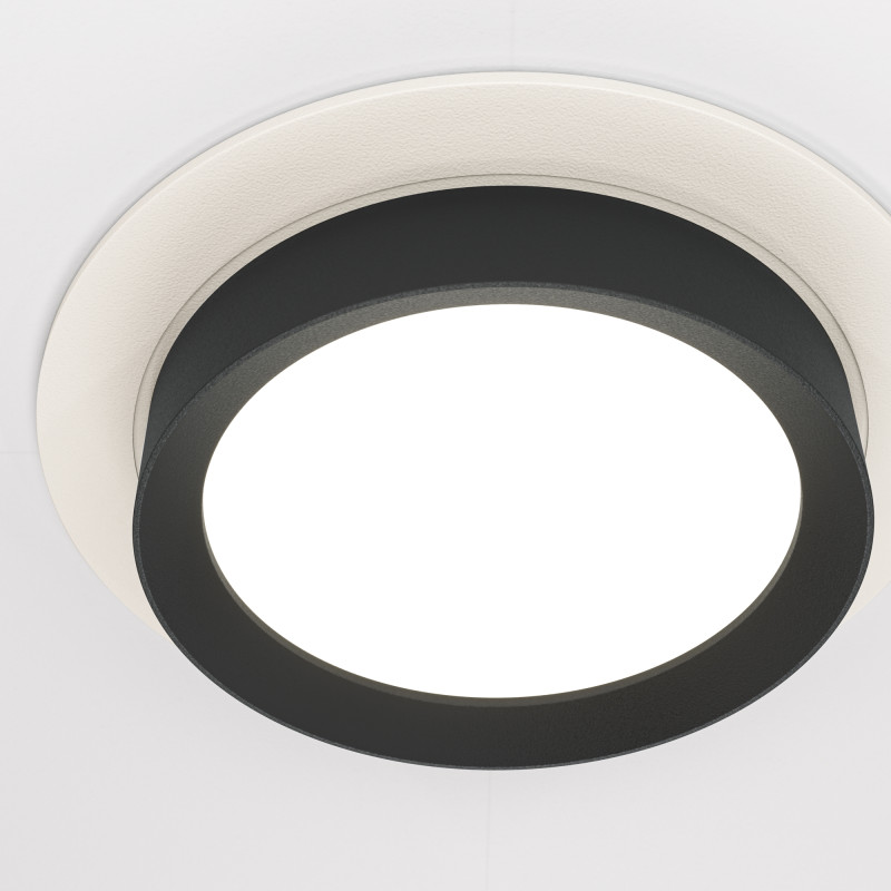 Светильник 11 см, Maytoni Downlight Hoop DL086-GX53-RD-WB, белый-черный