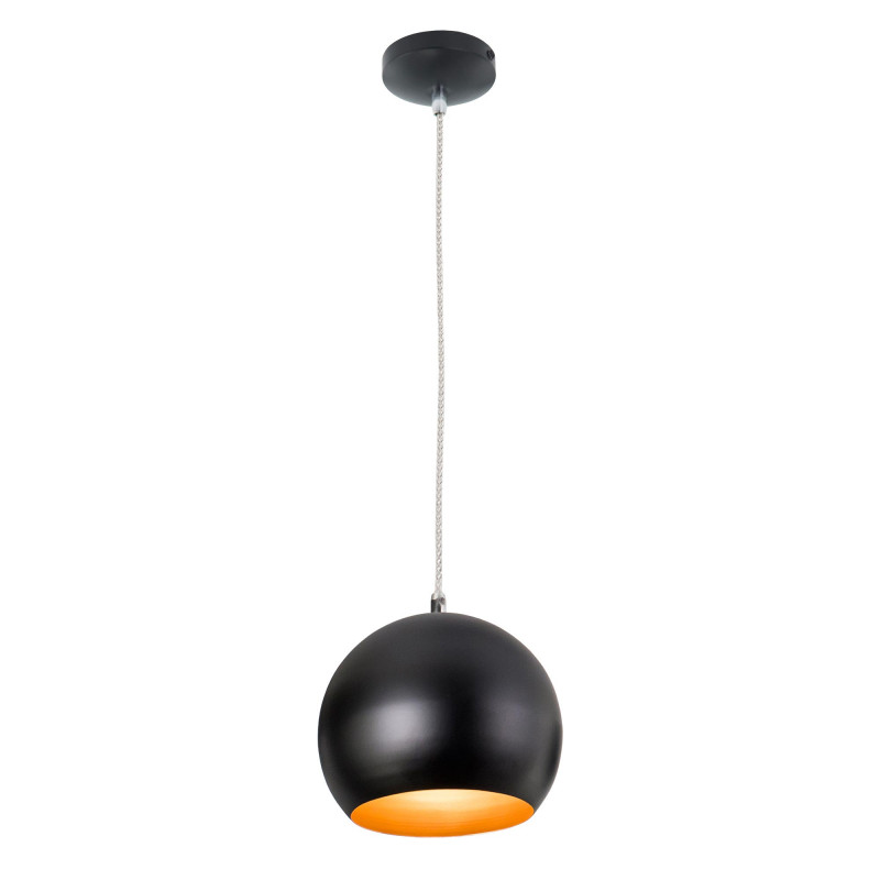 Подвесной светильник Citilux Оми CL945115, хром-черный, диаметр 18 см