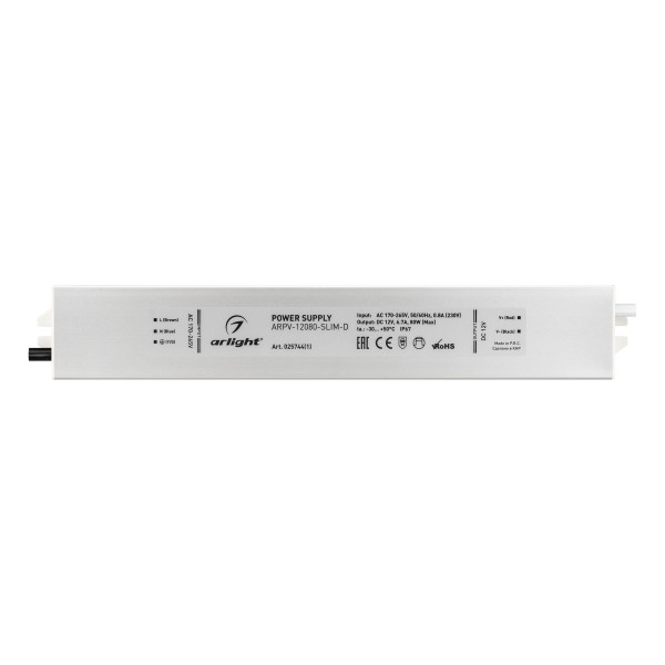 Блок питания ARPV-12080-SLIM-D (12V, 6.7A, 80W) (Arlight, IP67 Металл, 3 года) 025744(1)