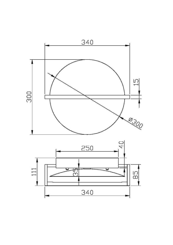 Бра 11,1*34*30 см, LED, 14W, 3000К, Maytoni Mira MOD279WL-L14B3K черный