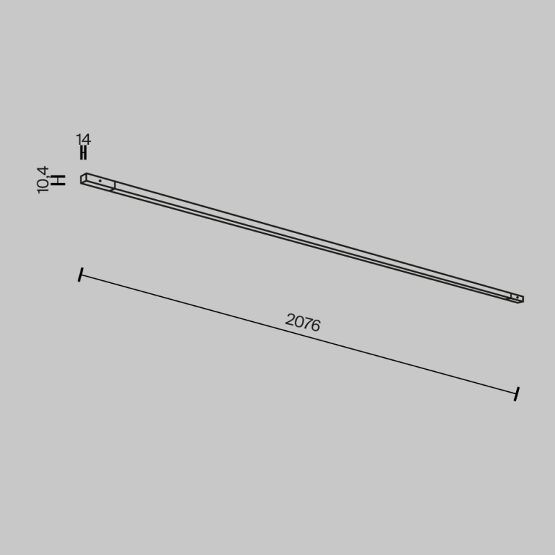 Светильник на шине 207,6*1,4*4539,2 см, LED, 24W, 3000-6000К, Maytoni Technical Flex TR180-1-24WTW-B белый