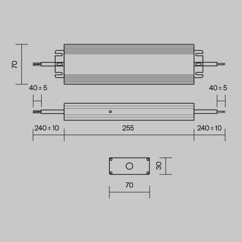 Блок питания для магнитных систем 48V, 200Вт, 48V,IP67 Maytoni Power Supply Magnetic PSL008-200W-48V-IP67