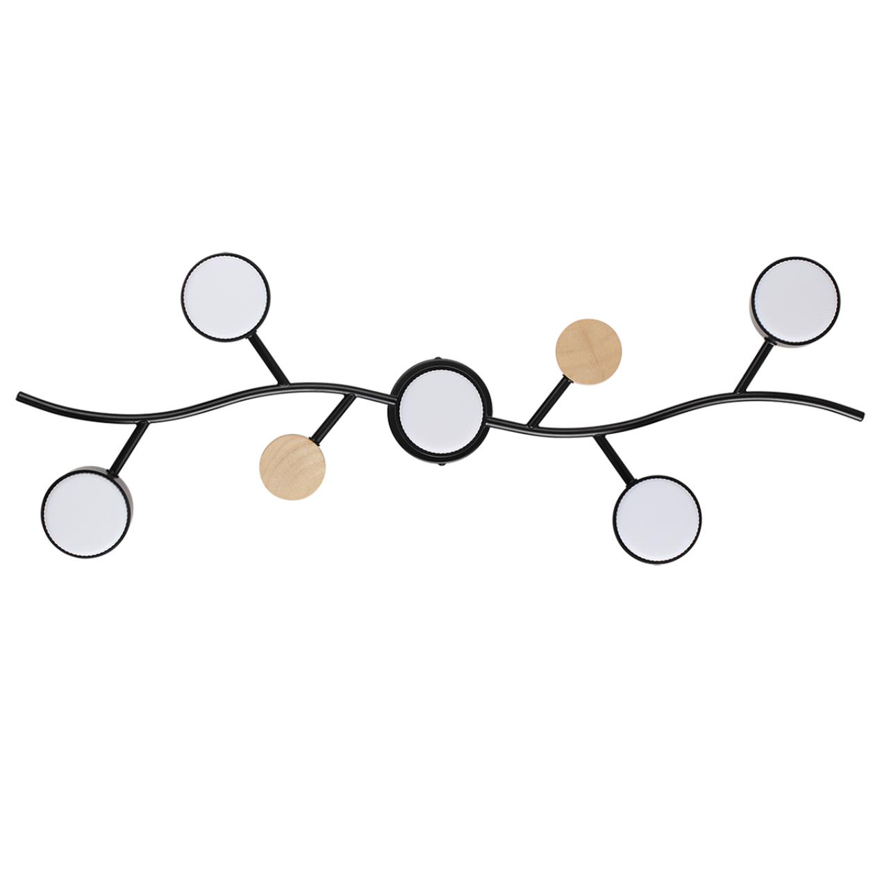 Потолочный светильник 27,5*77,5*20 см, 5*GX53 Lumion Crypto 8194/5C черный, дерево