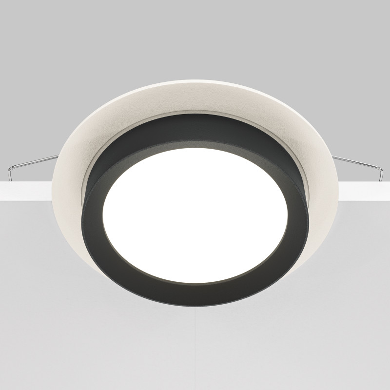 Светильник 11 см, Maytoni Downlight Hoop DL086-GX53-RD-WB, белый-черный