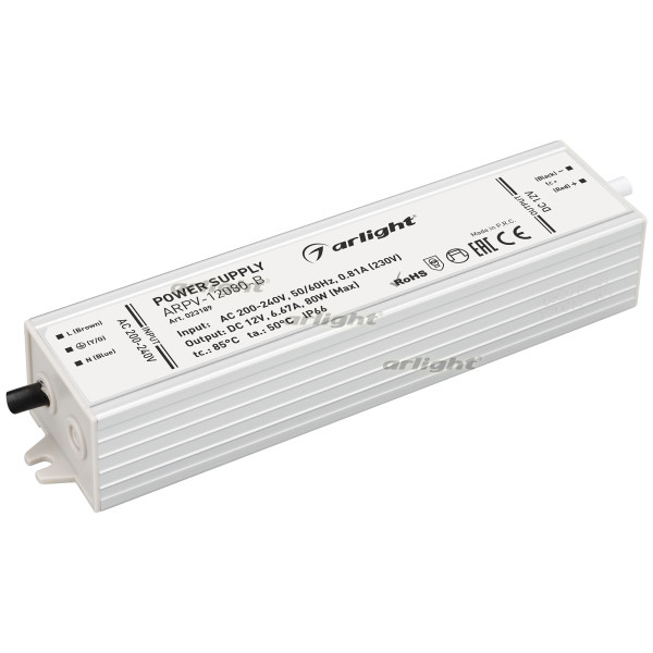 Блок питания ARPV-12080-B (12V, 6.7A, 80W) (Arlight, IP67 Металл, 3 года) 023189