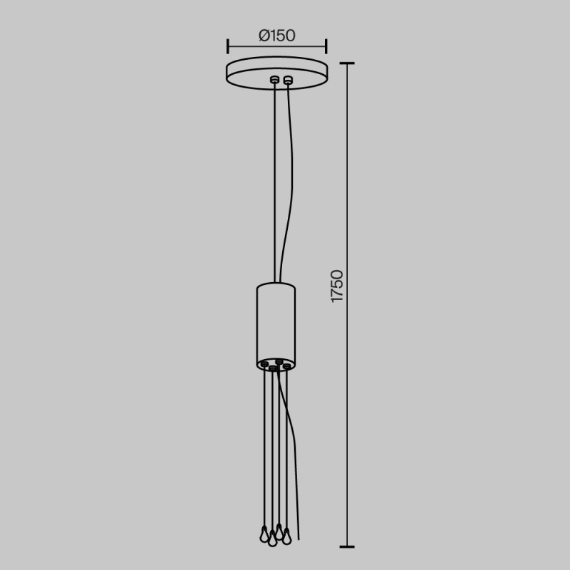 База накладная 15*15*175 см, Maytoni Technical Zon C032C-04-W-1 белый