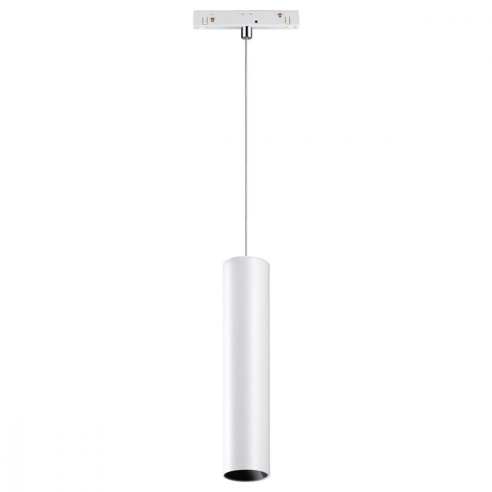 Трековый подвесной светильник для низковольтного шинопровода LED Novotech Flum 358427, 18W LED, 4000K, белый