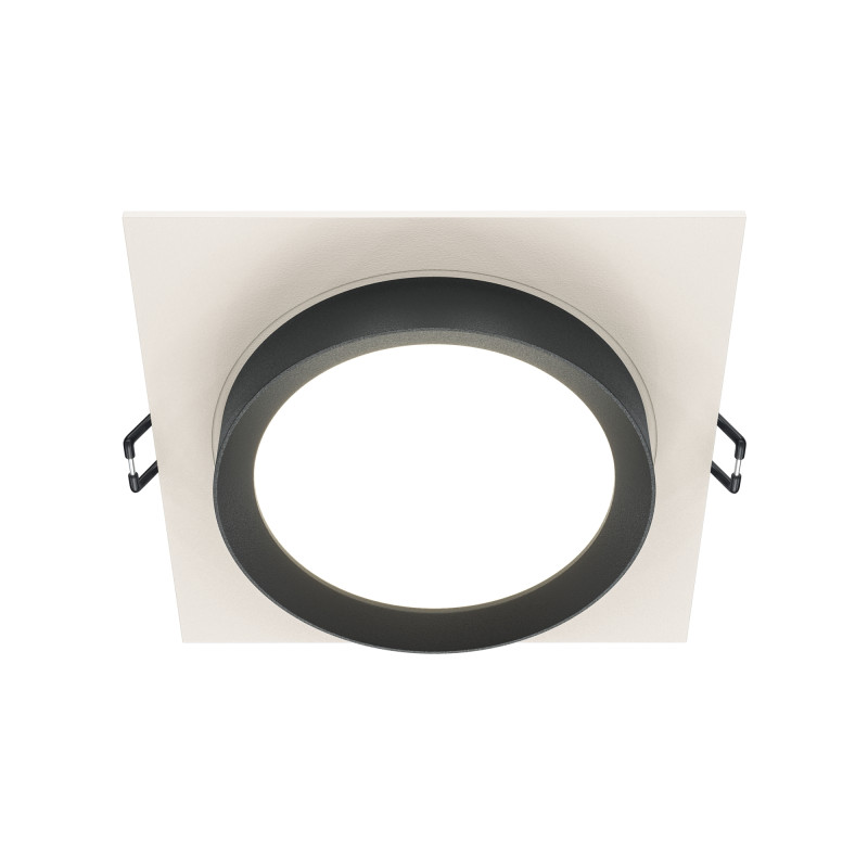 Светильник 11 см, Maytoni Downlight Hoop DL086-GX53-SQ-WB, белый-черный