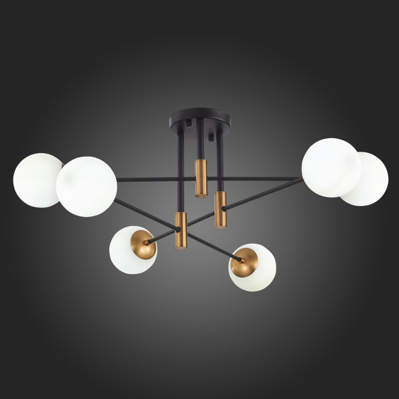 Люстра потолочная 99 см, ST LUCE LIMANO SL1203.402.06 Бронза,Черный