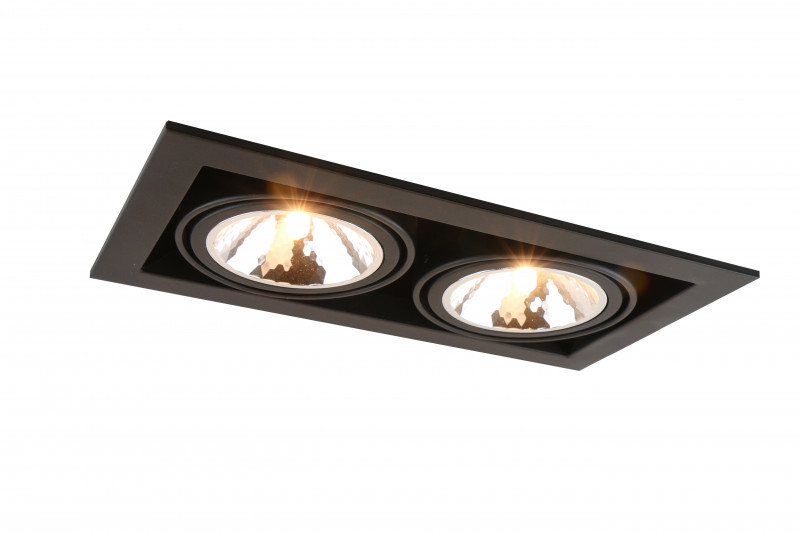 Встраиваемый светильник Arte Lamp Cardani Semplice A5949PL-2BK, черный