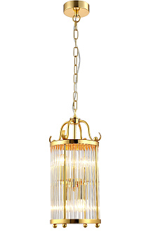 Светильник подвесной 23 см, Crystal Lux TADEO SP4 D200 GOLD/TRANSPARENTE Золото