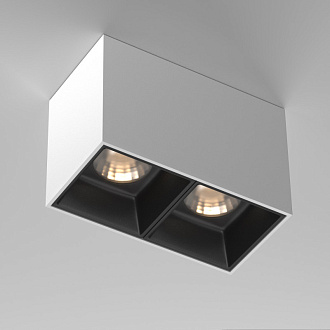 Потолочный светильник 14,5*7,5*9,5 см, LED*24W, 3000 К, Alfa LED C065CL-02-L12W3K-W Maytoni Ceiling & Wall, Бело-черный
