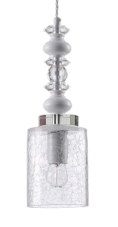 Светильник подвесной 12 см, Crystal Lux MATEO SP1 WHITE Хром