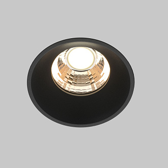Встраиваемый светильник 5,4*5,4*5,3 см, LED, 7W, 3000К, Maytoni Technical ROUND DL058-7W3K-TRS-B черный