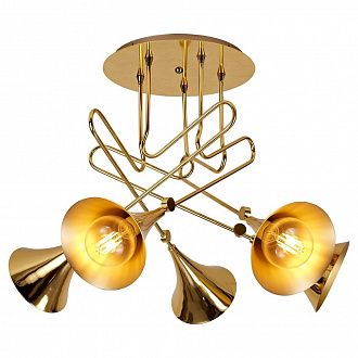 Подвесная люстра Mantra Jazz 5897, Е27, диаметр 76 см., цвет  золото. 