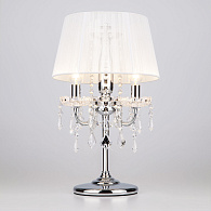 Настольная лампа с абажуром Eurosvet Allata 2045/3T хром/белый настольная лампа