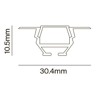 Алюминиевый профиль  Встраиваемый 2000*30*11 мм Maytoni Technical Led Strip ALM010S-2M Серебро, цена за штуку