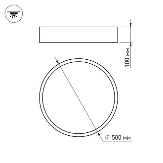 Светильник SP-TOR-PILL-R500-35W Warm3000 (BK, 120 deg, 230V) (Arlight, IP20 Металл, 3 года) 022999(2)