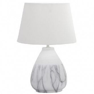 Декоративная настольная лампа Omnilux OML-82104-01, диаметр 20 см, Белый, Серый