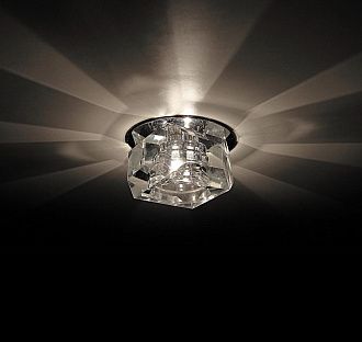 Встраиваемый светильник Lightstar Romb 004060 хром,хрусталь 7 см 