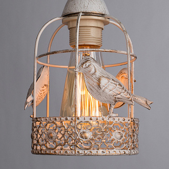 Подвесная люстра Arte Lamp Cincia A5090LM-5WG, диаметр 56 см, белый с золотом