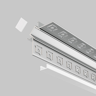 Алюминиевый профиль  Встраиваемый 24*46*2000 мм для светодиодной ленты Maytoni Led strip Серебро ALM-4623-S-2M