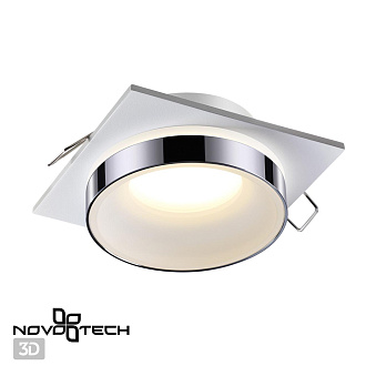 Встраиваемый светильник Novotech SPOT WATER 370786 белый/хром