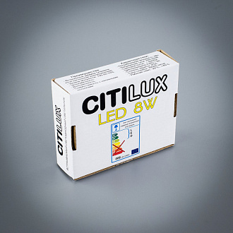 Светильник, 10 см, 8W, 4000К, белый, дневной свет, Citilux Омега CLD50K080N, встраиваемый светодиодный