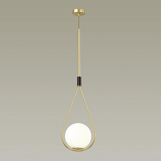 Светильник подвесной 26 см Odeon Light Flari 4810/1A, черный-золото